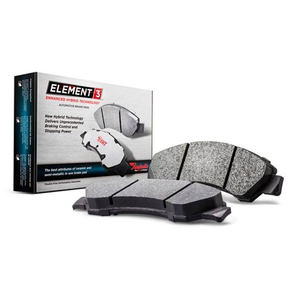 Raybestos Brakes Brake Pad EHT1367H Element3; OE Replacement; Hybrid Technology; Includes Mounting Hardware