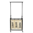 thumbnail image 5 of Oceanstar 3-Bag Rolling Metal Laundry Sorter with Adjustable Hanging Bar, White Color, 28 L x 18.12 W x 41 H inches, Age Group Adult, TLS1385-HG-WHITE, 5 of 6