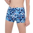 thumbnail image 2 of ranrann Kids Girls Boy-Cut Gymnastic Sports Booty Shorts Athletic Running Activewear Hot Pants Dark Night Blue 7-8, 2 of 5