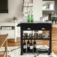 thumbnail image 3 of Costway Îlot de Cuisine à Roulettes Chariot en Acier Inoxydable Flip Table W / Tiroir, 3 of 10