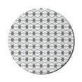 thumbnail image 1 of Geometric Mouse Pad for Computers, Abstract Illustration Ornamental Shapes AlongStripes on Plain Background, Round Non-Slip Thick Rubber Modern Gaming Mousepad, 8" Round, Pale Ceil Blue, by Ambesonne, 1 of 2