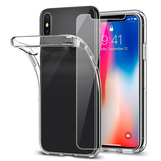clear tpu case and 2.5D Tempered Glass Screen Protector Compatible with