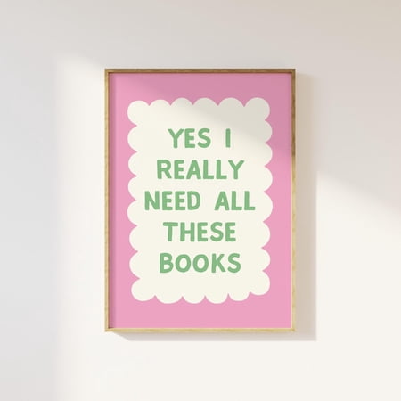 Book Lover Cute Reading Quote Library Wall Art Print Artistic Inspirational Theme For Bedroom And Gallery Wall Decor