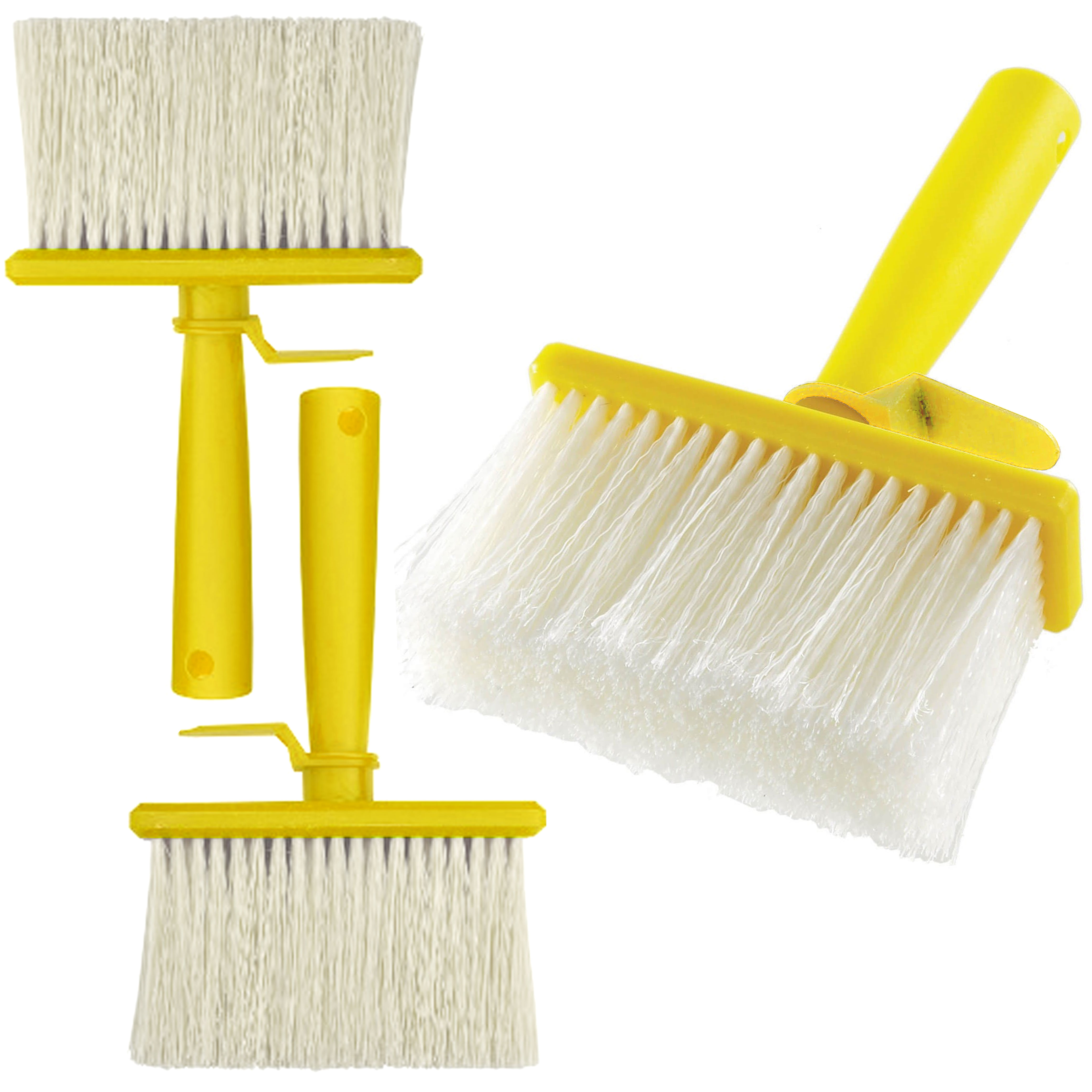 3 Pc Masonry Paint Brushes Water Brush Emulsion Stain Cement Wall DIY 5.1' Wide