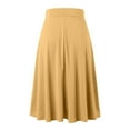 thumbnail image 4 of Landzoo Women's Solid Color Lightweight Flare Midi Pull On Closure Skirt Fashionable Comfortable Casual Women's Skirt, 4 of 6