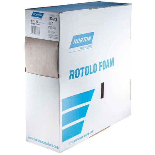 Norton Abrasives Foam Sanding Pads,4-1/2in x 82ft,800G 66623357613