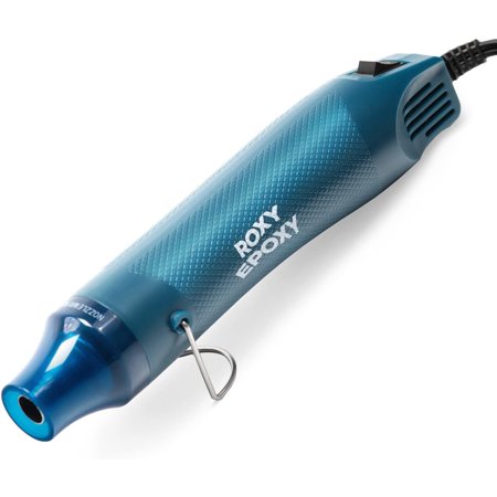 oxy Epoxy Bubble Remover Tool for Epoxy Resin - Hot Air Gun for DIY Crafts Embossing and Drying Acrylic Resin - Mini Portable Heat Gun (Cyan Blue)