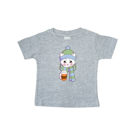 

Inktastic Cute White Cat in Scarf and Hat Gift Baby Boy or Baby Girl T-Shirt
