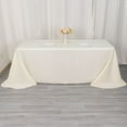 thumbnail image 6 of Balsa Circle 90" x 132" Polyester Rectangular Tablecloth Rounded Corners - Ivory, 6 of 8