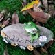 thumbnail image 3 of Jardín de estatuas de ranas, ranas en piedra, decoración de ranas de jardín, decoraciones de verano, para patio, porche de césped, regalo ornamental oso de fresa Electrónica, 3 of 5