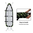 thumbnail image 4 of HELLHERO Lucky Clover Pattern Ironing Board Cover Hook and Loop Fastener Elastic Edge Fabric Dust Proof 15x54 Inch, 4 of 5