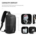 thumbnail image 3 of OZUKO Bolso Bandolera Antirrobo, Mochila Grande Impermeable para Bolso de Hombro con Carga USB, Mochilas Casuales Ligeras (Gris), 3 of 10