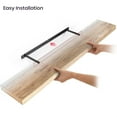 thumbnail image 4 of Ballucci 48" Floating Shelves, 2-Pack Wood Wall Shelf Set with Invisible Brackets, 8" Deep, Oak Finish, 4 of 10