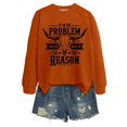 thumbnail image 4 of Womens Country Music Western Sweatshirts I'm The Problem Letter Print Cowgirl Pullover Vintage Cow Skull Top, 4 of 4