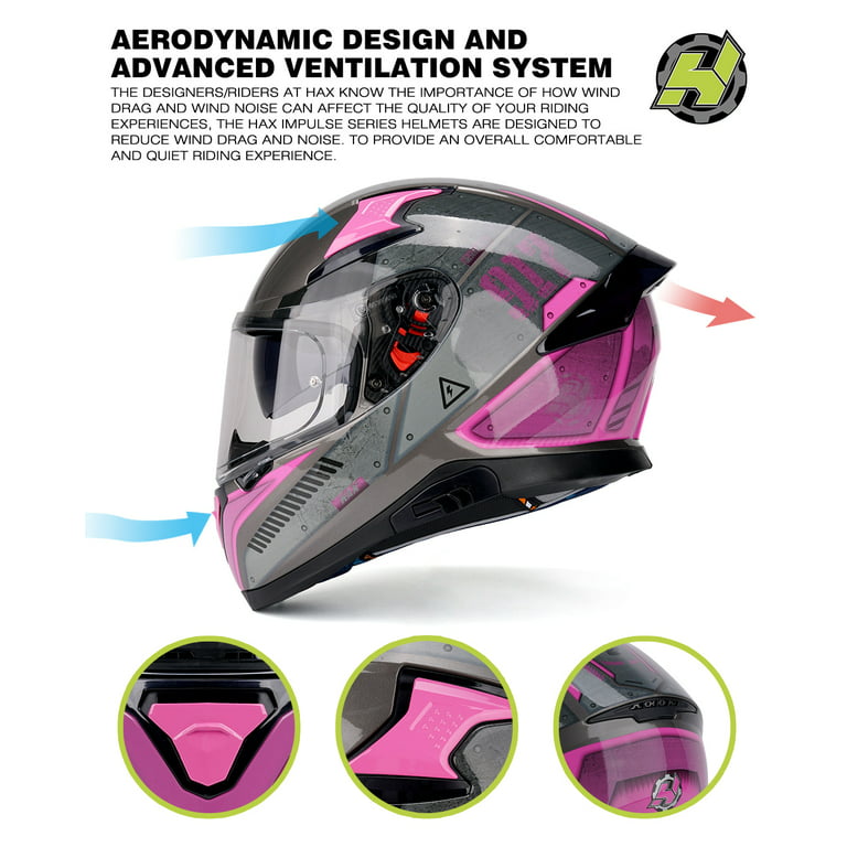 Pink Blade Motorcycle Helmet - Full Face