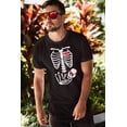 thumbnail image 3 of Old Glory Mens Baby Boy Pregnant Skeleton Halloween Costume Short Sleeve T Shirt, 3 of 6