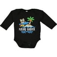 thumbnail image 3 of Inktastic Surfing Future Surfer Bear Boys or Girls Long Sleeve Baby Bodysuit, 3 of 5