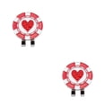 thumbnail image 2 of Eigraketly Marcador de Golf de Metal, sombrero reutilizable portátil, abrazadera para ropa, marca de posicionamiento de bola para interiores y Forma de corazón 2piezas, 2 of 6