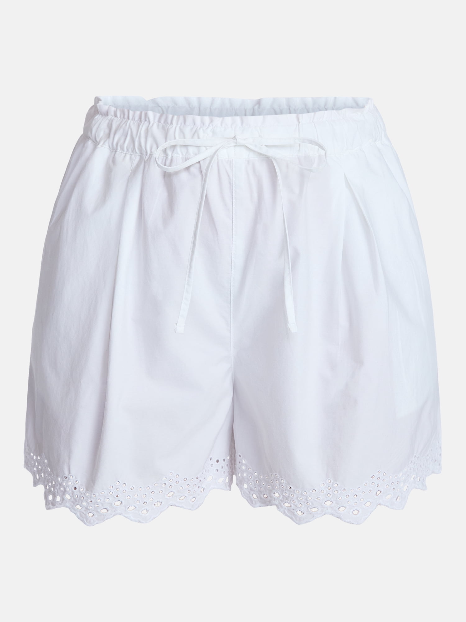Time and Tru Women's Eyelet Trim Shorts, Sizes XS-XXXL