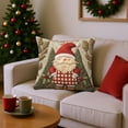 thumbnail image 6 of Coollooc Christmas Throw Pillow Covers,17.5''x17.5'' Linen Xmas Deer & Snowman Plaid Cushion Cover Decorative Square Pillowcases with Invisible Zipper for Living Room Sofa Bedroom(C,A), 6 of 7