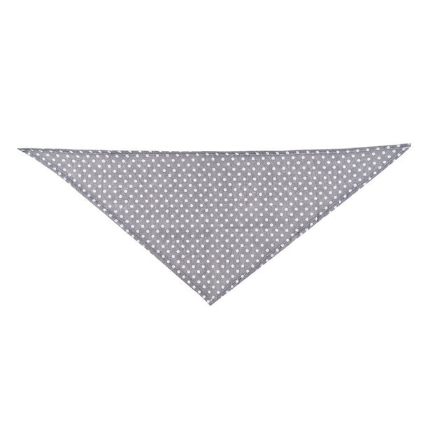 sweethay Bufanda de babas para mascotas, accesorios de decoración de toallas triangulares decorativas coloridas lavables con puntos para cuello de Ropa para mascotas Gris sweethay PT003843-04