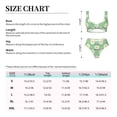thumbnail image 5 of PAYOHTO Women's Cross Front Bikini Set with High Elasticity Soft Padding Daisy Green Bathing Suit Crop Top Swimsuit, 5 of 9