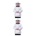 thumbnail image 1 of Billuyoard Poliéster Dedicado a la apicultura Echa un vistazo a la ropa de protección de abejas Ropa de protección de abejas blanca Ropa de blanco 2Conjunto, 1 of 6