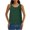 Green, variant on Women's Casual Round Neck Short Sleeve T-Shirt Back Slit Top Solid Color Basic Tee Relaxed Fit Streetwear Fashion Comfy Travel Shirt, Blue M