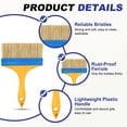 thumbnail image 4 of Uxcell 16 Pcs Paint Brushes 5.7 Inch Flat Not Chip Brush Nylon Bristles, 4 of 6