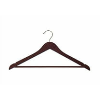 NAHANCO Wooden Suit Hanger, 19" - Low Gloss Mahogany