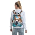 thumbnail image 7 of Honeii Sea Swimming Corgi Print Lightweight Backpacks,Carry on Backpack,Durable Backpack for School, Work & Travel, 7 of 7