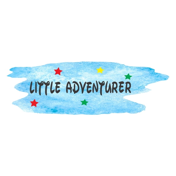 Sign Wall Decals for Children Bedroom - Little Adventurer Adventure DIY & Creativity Boy Girl Bedroom Wall Sticker - Size: 10 In x 3 In