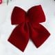 thumbnail image 4 of Adorno navideño de terciopelo rojo de gran tamaño con lazo | 30 x 29 cm | Decoración grande para árbol de Navidad | Colgante para bodas y fiestas, 4 of 6