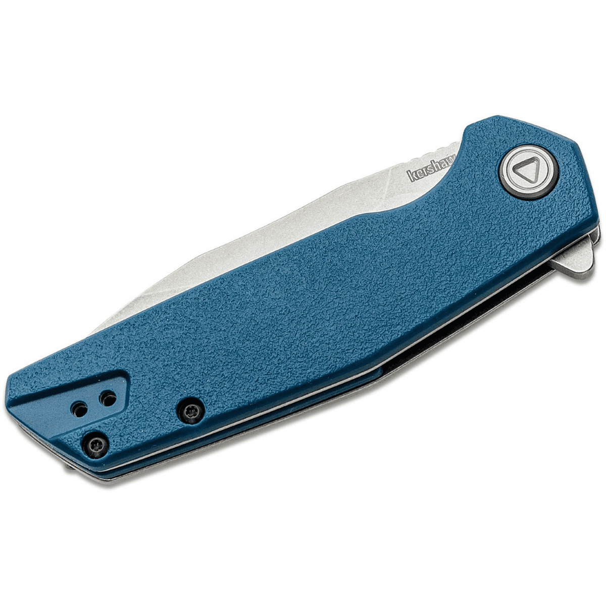 Kershaw Lucid Assisted Open Frame Lock Clip Point Blade EDC Folding Pocket Knife - Blue