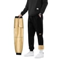 thumbnail image 5 of Mens Thermal Fleece Sweatpants Winter Sherpa Lined Joggers, Casual Running Pants with Zipper Pockets, 5 of 5