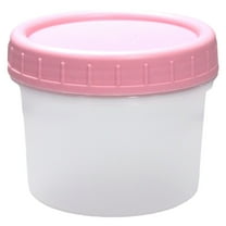 4oz Plastic Containers with Lids, Twist Cap Meal Prep Containers,Food Storage Containers Reusable,Dishwasher Freezer Safe Airtight Microwave & Dishwasher Safe Takeout Jar,1 Pack(Pink,200ML)