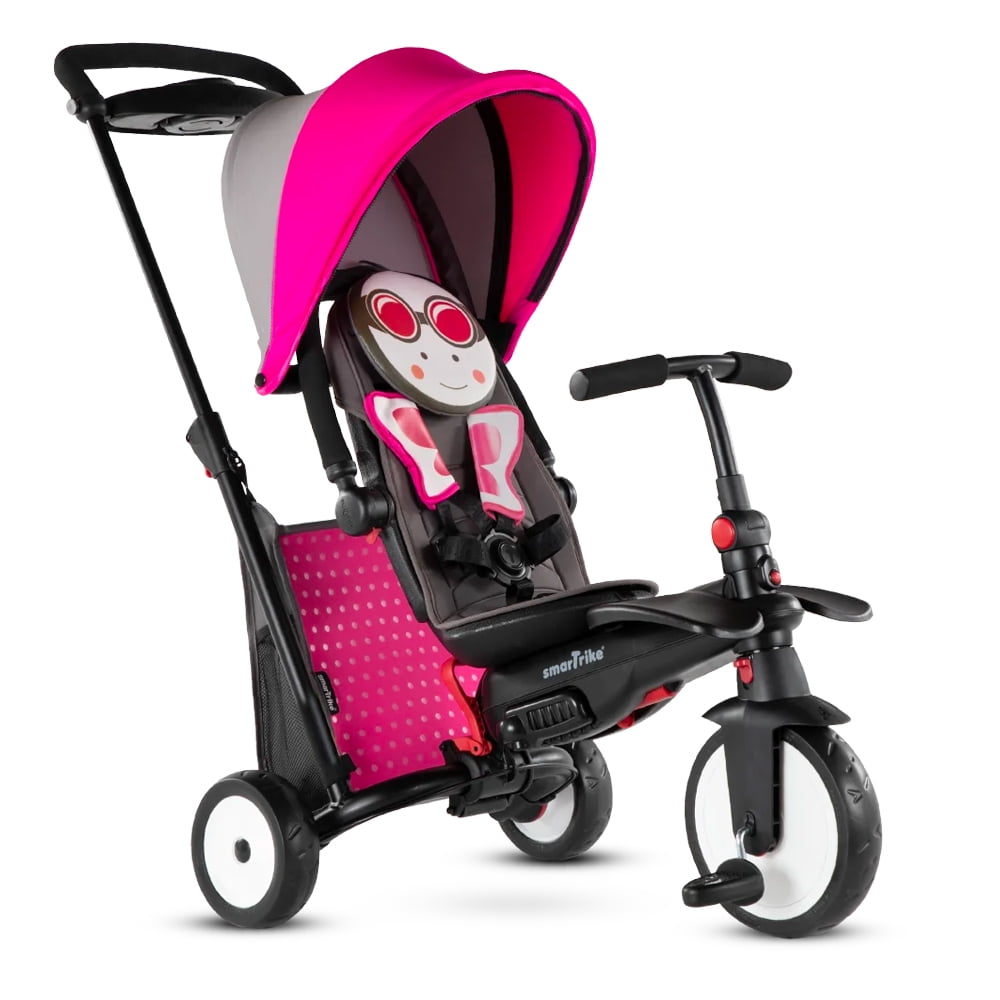 smarTrike Butterfly 7 in 1 Folding Kid Stroller Tricycle for 9 36 Months Walmart