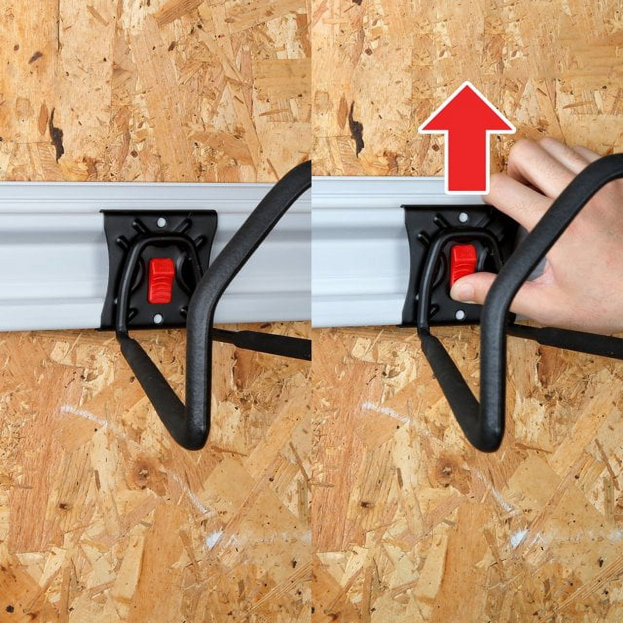 Hyper Tough Quick Release 11-inch Ladder Hook, Wall Mount, Snap Rail, Organizer Rail