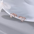 thumbnail image 3 of Solid 925 Sterling Silver Ocean Wave Hoop Earrings Huggie for Women Teens Minimalist Hoop Earrings Helix Cartilage Hoops, 3 of 13