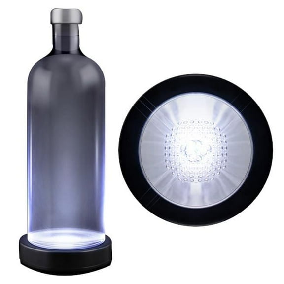 White LED Switch Activated Bottle Base Light Display Drink Coaster