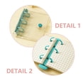 thumbnail image 3 of Paquete de 4 minicubiertas transparentes para carpetas de 3 anillas, cierre de cuaderno de PVC suave y transparente, carpeta de hojas sueltas con botón a presión, 3 of 6