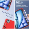 thumbnail image 7 of SOATUTO Case for iPad Air 11 Inch M4/M3/M2 (2026/2025/2024), iPad Air 5th/4th Generation 10.9 Inch (2022/2020), Heavy Duty Shockproof Rugged Protective Case with Pencil Holder, Red/Black, 7 of 7