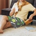 thumbnail image 3 of Wukai Cartoon Dinosaurs Men’s Short Pajama Pants With Pockets Soft Sleep Pj Shorts for Men-X-Large, 3 of 6