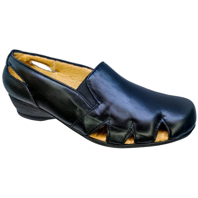 Zapato de Mujer en Piel Borrego para Pie Diabetico Cómodo Mocasin Casual