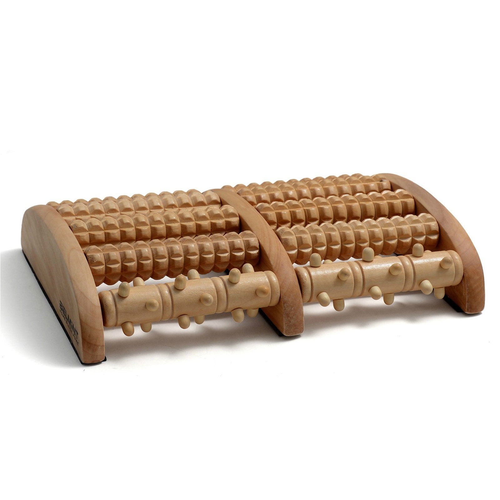 Large Dual Foot Massager Roller Feet Relax Wooden Bamboo Foot Pain