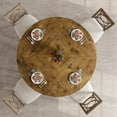 thumbnail image 4 of 47 Inch Round Kitchen Table, Farmhouse Wooden Dining Table with Metal Legs, for Dining Room, Living Room, 4 of 9