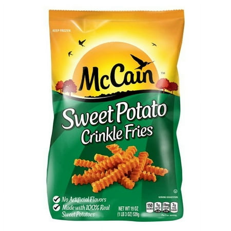 McCain, Sweet Potato, Crinkle Fries, 19 oz Plastic Bag (Frozen)