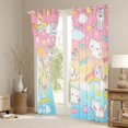 thumbnail image 3 of Manfei Funny Bow Kitten Blackout Curtains Set of 2 (52x84 Each), Kawaii Rainbow Sky Curtain, Pink Blue, 3 of 6