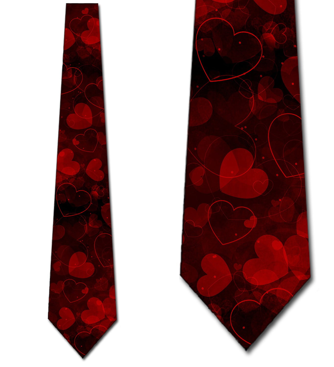 Valentine's Day Ties Colored Hearts Allover Tie Valentines Hearts Mens Neck Tie