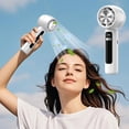 thumbnail image 1 of Boovnll Portable Fan, Adjustable High Speed USB Rechargeable Digital Display Fans Lightweight Compact Handheld Fan for Outdoor, Travel, Camping, Vacation, Summer Gift, Mini Fan - Fan, 1 of 6